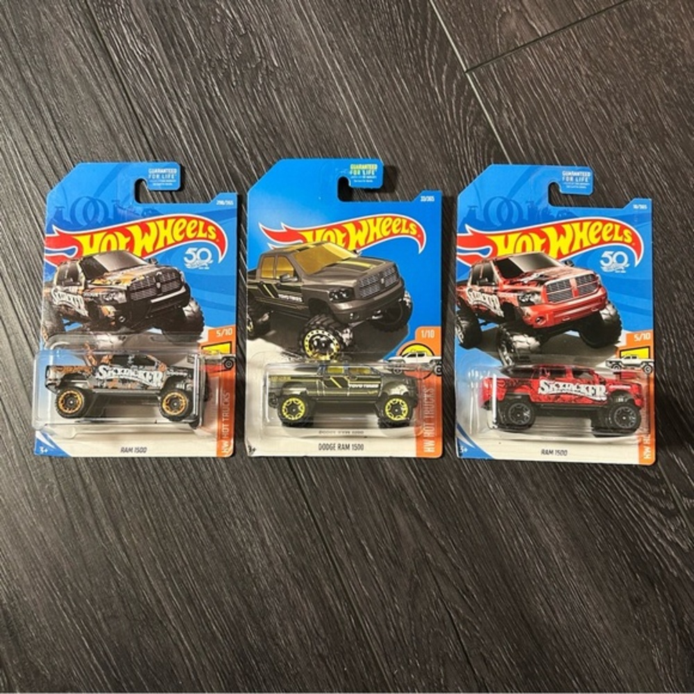 Hot Wheels Dodge Ram 1500 Truck Collection of 3, Skywalker, Toyo Tires